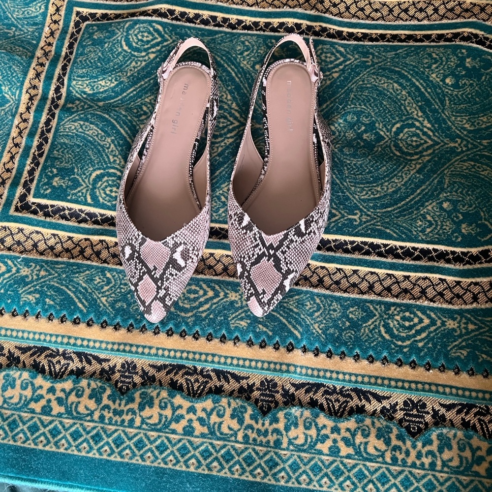 Madden Girl Brown Snakeskin Flats